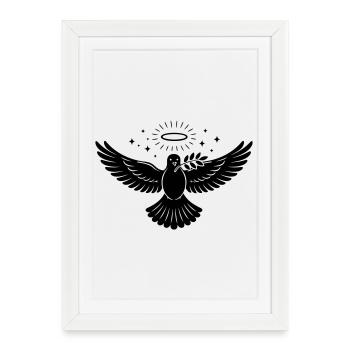 Colombe Sainte - Affiche encadrée (27 × 37 cm) - blanc - Devant