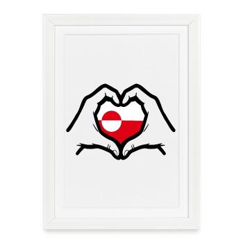 Amour au Groenland - Affiche encadrée (27 × 37 cm) - blanc - Devant