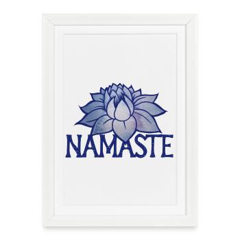 Lotus Namaste Bloom - Framed poster (27 × 37 cm) - white - Front