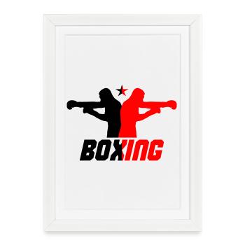 boxeur - Affiche encadrée (27 × 37 cm) - blanc - Devant