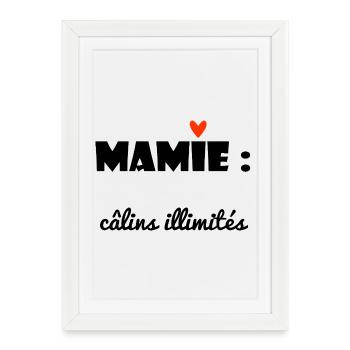 MAMIE. MAMAN. GRAND-MERE. FÊTE DES MÈRES. DRÔLE - Affiche encadrée (27 × 37 cm) - blanc - Devant