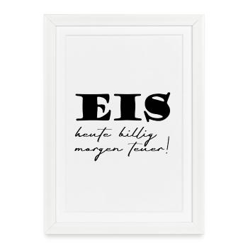 EIs - Gerahmtes Poster (27 × 37 cm) - Weiß - Vorne