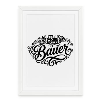 Bauer Farmer - Gerahmtes Poster (27 × 37 cm) - Weiß - Vorne
