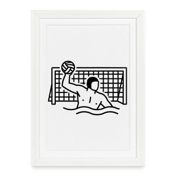water polo - Framed poster (27 × 37 cm) - white - Front