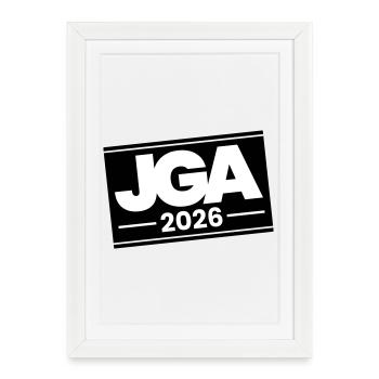 Jga 2026 Enterrement de vie de garçon - Affiche encadrée (27 × 37 cm) - blanc - Devant