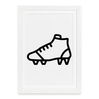 football boots - Framed poster (27 × 37 cm) - white - Front