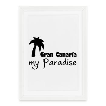 Gran Canaria Paradise - Framed poster (27 × 37 cm) - white - Front