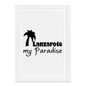 Lanzarote Paradise - Framed poster (27 × 37 cm) - white - Front