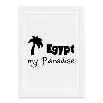 Egypt Paradise cadeau egypte vacances - Affiche encadrée (27 × 37 cm) - blanc - Devant