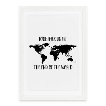 Tour du monde - Affiche encadrée (27 × 37 cm) - blanc - Devant