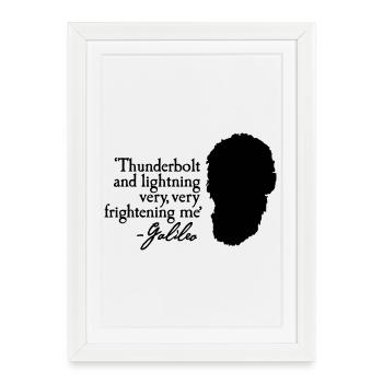 Galileo - Thunderbolt and lightning very... 2clr - Framed poster (27 × 37 cm) - white - Front