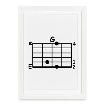 Musician Chord - Framed poster (27 × 37 cm) - white - Front
