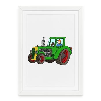 Trepeurs - Affiche encadrée (27 × 37 cm) - blanc - Devant