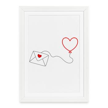 Saint-Valentin, Saint-Valentin, Saint-Valentin - Affiche encadrée (27 × 37 cm) - blanc - Devant