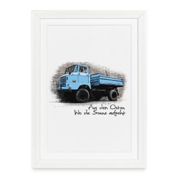 Benne W50 - Affiche encadrée (27 × 37 cm) - blanc - Devant