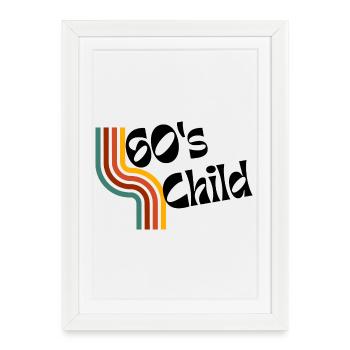 60s child - Retro Birthday - Framed poster (27 × 37 cm) - white - Front