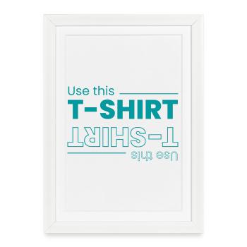 T _SHIRT - Framed poster (27 × 37 cm) - white - Front