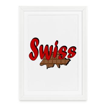 Swiss Chocolate - Affiche encadrée (27 × 37 cm) - blanc - Devant