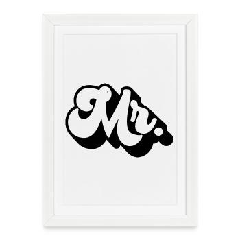 Mr. Matching Couple Engagement Wedding Honeymoon - Framed poster (27 × 37 cm) - white - Front