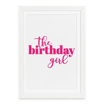 La fille d’anniversaire - Affiche encadrée (27 × 37 cm) - blanc - Devant
