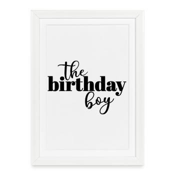 Le garçon d’anniversaire - Affiche encadrée (27 × 37 cm) - blanc - Devant