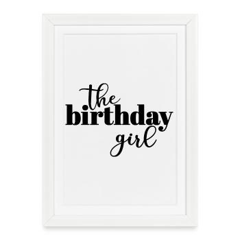 La fille d’anniversaire - Affiche encadrée (27 × 37 cm) - blanc - Devant