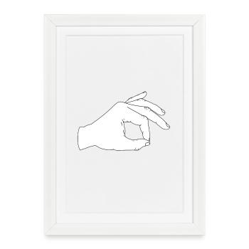 Jetez un coup d’œil à l’intérieur - Affiche encadrée (27 × 37 cm) - blanc - Devant