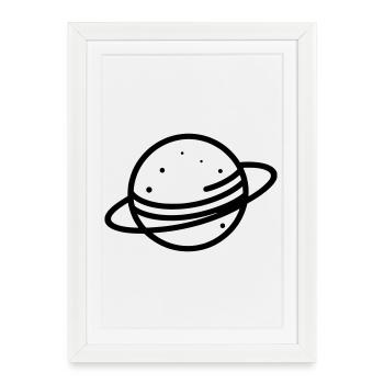 Planet - Framed poster (27 × 37 cm) - white - Front