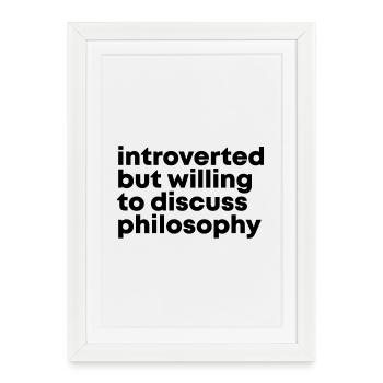Philosophie Philosophie Philosophie - Affiche encadrée (27 × 37 cm) - blanc - Devant