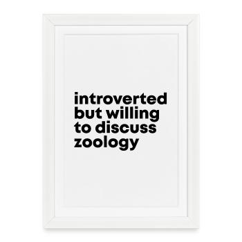 Zoologie Zoologie Zoologie - Affiche encadrée (27 × 37 cm) - blanc - Devant