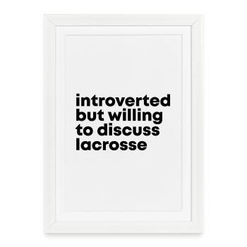 Lacrosse Lacrosse Lacrosse - Affiche encadrée (27 × 37 cm) - blanc - Devant
