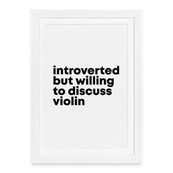 Violon Violon Violon - Affiche encadrée (27 × 37 cm) - blanc - Devant