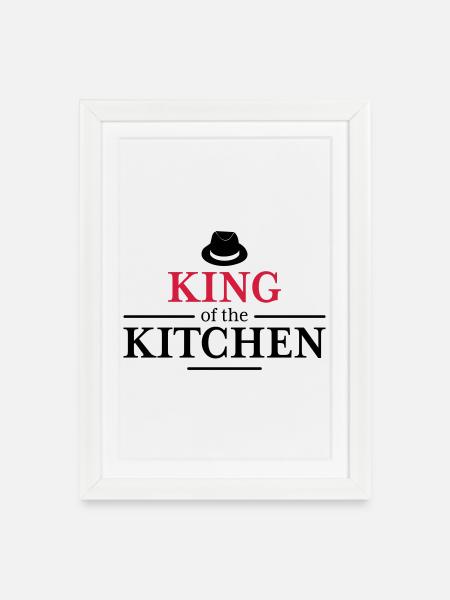 Men's Cooking Apron - Framed poster (27 × 37 cm) - white
