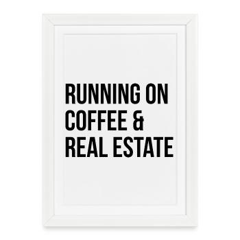 Immobilier Immobilier Immobilier - Affiche encadrée (27 × 37 cm) - blanc - Devant