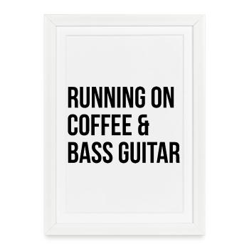Bass Guitar Bass Guitar Bass Guitar - Framed poster (27 × 37 cm) - white - Front