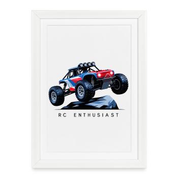 RC Car - Framed poster (27 × 37 cm) - white - Front