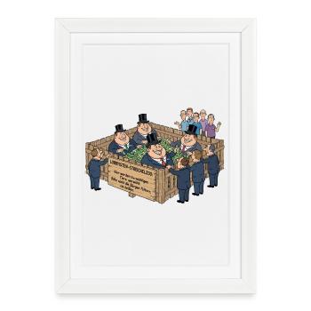 Lobbyiste : zoo pour enfants - Affiche encadrée (27 × 37 cm) - blanc - Devant