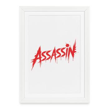 Assassin - Conception de sang tueur - Affiche encadrée (27 × 37 cm) - blanc - Devant