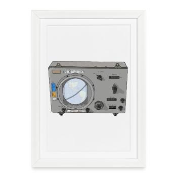 Globus Vintage Navigation Analog Device - Framed poster (27 × 37 cm) - white - Front