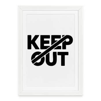 Keep Out Warning Sign - Framed poster (27 × 37 cm) - white - Front