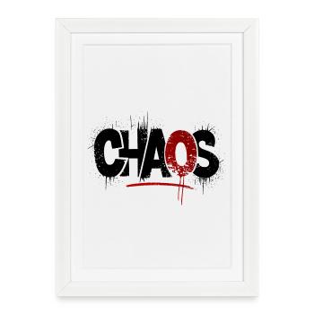 Chaos - Affiche encadrée (27 × 37 cm) - blanc - Devant