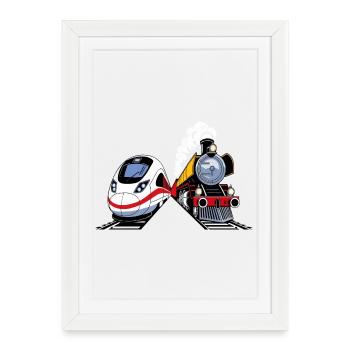 HEAD GEARS - Framed poster (27 × 37 cm) - white - Front