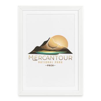 Mercantour National Park Southern Alps Valley - Framed poster (27 × 37 cm) - white - Front