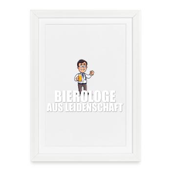 Passionné de bérologie - Affiche encadrée (27 × 37 cm) - blanc - Devant