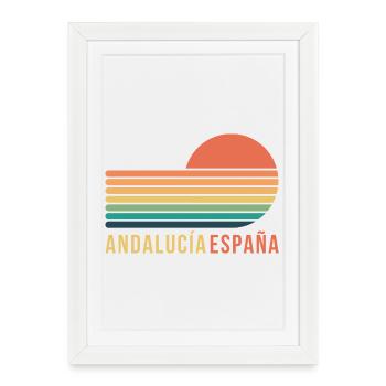 Andalousie, Espagne - Affiche encadrée (27 × 37 cm) - blanc - Devant