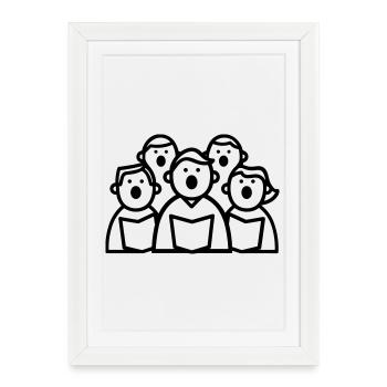 choir - Framed poster (27 × 37 cm) - white - Front