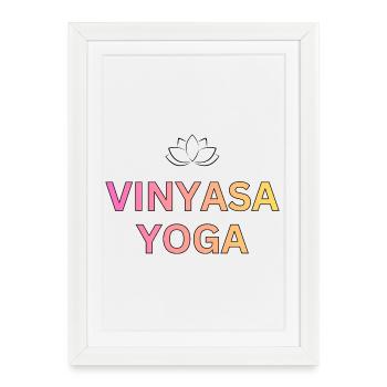 Vinyasa Yoga Gradient - Affiche encadrée (27 × 37 cm) - blanc - Devant