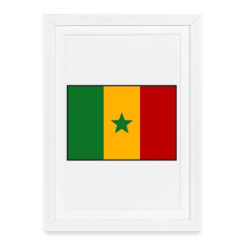 drapeau du Sénégal - Affiche encadrée (27 × 37 cm) - blanc - Devant