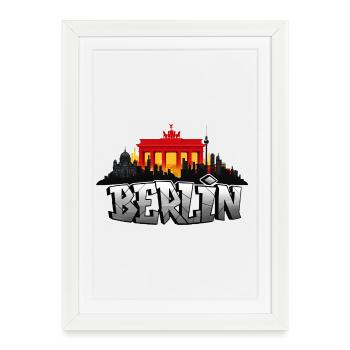 Berlin - Affiche encadrée (27 × 37 cm) - blanc - Devant