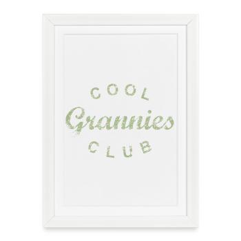 Cadeau de la fête des grand-mères du Cool Grannies Club - Affiche encadrée (27 × 37 cm) - blanc - Devant
